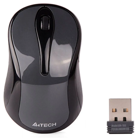 Мышь беспроводная A4Tech G3-280N (G3-280N-1) серый, чёрный, фото 