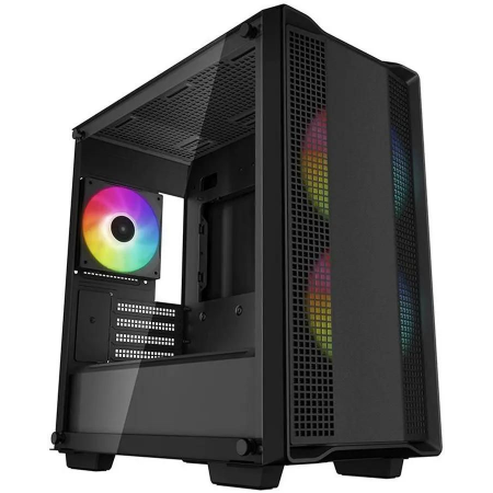 Корпус компьютерный DeepCool CC360 ARGB (R-CC360-BKAPM3-G-1) (mATX, без БП, 2xUSB, с окном), фото 