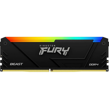 Оперативная память Kingston 16GB DDR4 3600MHz DIMM FURY Beast Black RGB XMP KF436C18BB2A/16 CL18, 1.35V 288-pin Non-ECC, фото 