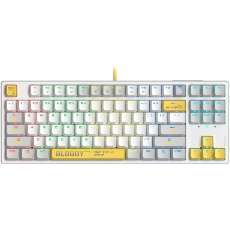 Клавиатура A4Tech Bloody S87 Energy механическая белый USB for gamer LED (S87 USB ENERGY WHITE), фото 