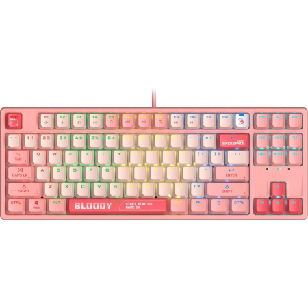 Клавиатура A4Tech Bloody S87 Energy механическая розовый USB for gamer LED (S87 USB ENERGY PINK), фото 