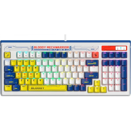 Клавиатура A4Tech Bloody B950 механическая синий/белый USB for gamer LED (B950), фото 