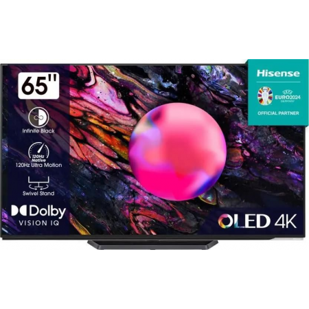 Телевизор HISENSE 65 OLED/4K/UHD 3840x2160 TV Bluetooth Wi-Fi Direct VIDAA черный 65A85K, фото 