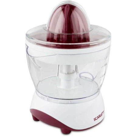 Соковыжималка цитрусовая Scarlett SC-JE50C06 25Вт рез.сок.:700мл. белый/коричневый, фото 