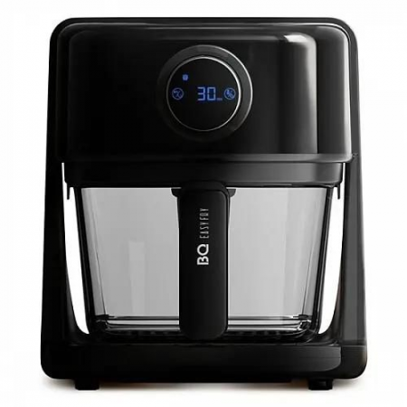 Аэрогриль BQ GR2004 Black. Мощность 1400Вт/Объем 3л/ Циркуляция воздушних потоков/ Приготовление еды без жира и масла/ 8 встроенных программ/ Съемная корзина из жаропрочного стекла., фото 