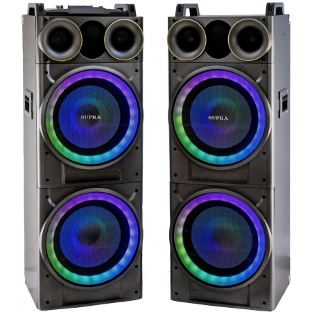 Минисистема Supra SMB-2150 черный 1200Вт FM USB BT SD (в комплекте: активн.+пассив.колонки), фото 
