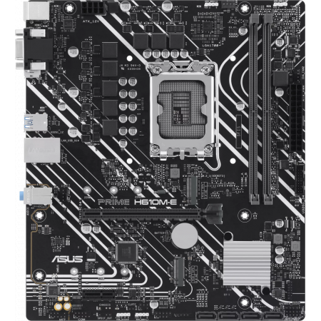 Материнская плата ASUS PRIME H610M-E-CSM, LGA1700, H610, 2*DDR5, DP+VGA + HDMI, SATA3, Audio, Gb LAN, USB 3.2, USB 2.0, COM*1 header (w/o cable), mATX ; 90MB1G10-M0EAYC, фото 