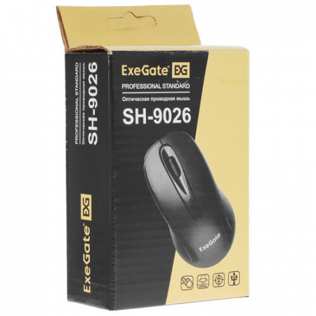 Мышь проводная ExeGate SH-9026 (EX264099RUS) Чёрный, фото , изображение 12