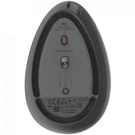 Вертикальная мышь беспроводная Logitech MX Vertical (910-005448) Чёрный, фото , изображение 4