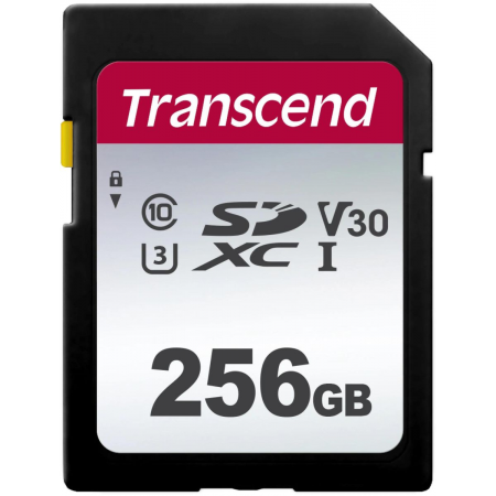 Флеш карта SD 256GB Transcend SDXC Class 10 UHS-I U3, V30, TLC, Silver (TS256GSDC300S), фото 
