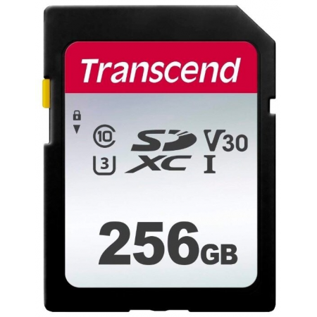 Флеш карта SD 256GB Transcend SDXC Class 10 UHS-I U3, V30, TLC, Silver (TS256GSDC300S), фото 