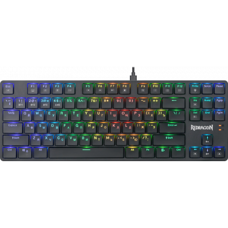 Механическая клавиатура Anubis RGB,тонкая,тихая,87клавиш,б.п. Redragon, фото 