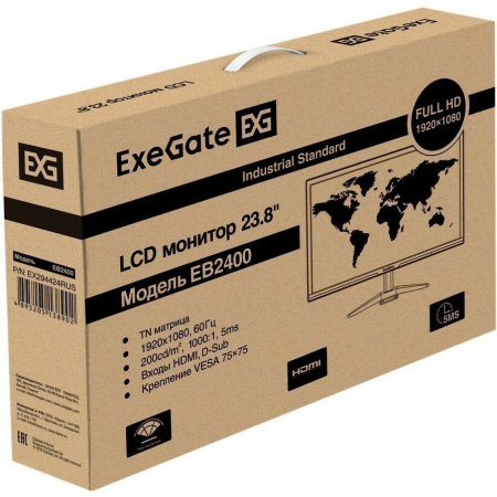 Монитор ExeGate 23.8" EB2400 (EX294424RUS), фото , изображение 7