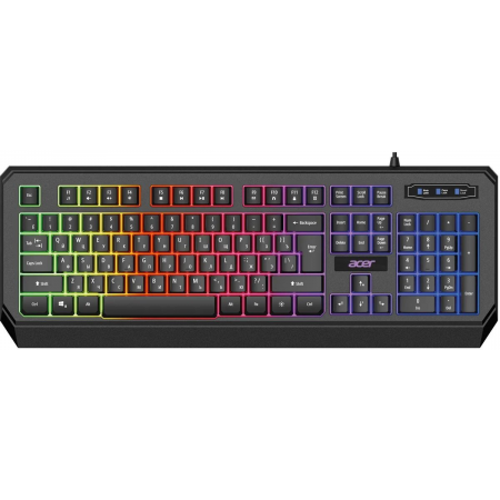 Клавиатура Acer OKW300 черный USB for gamer LED (ZL.KBDCC.019), фото 