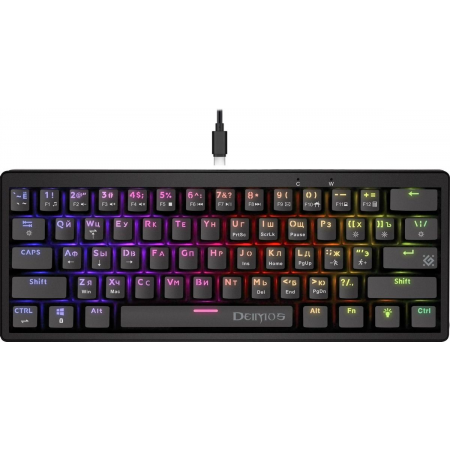 Клавиатура DEFENDER MECHANICAL DEIMOS GK-303 RU RGB 45303, фото 