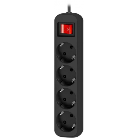 Удлинитель Defender с заземлением G418 Выключатель, 1.8 м, 4 розетки, фото 