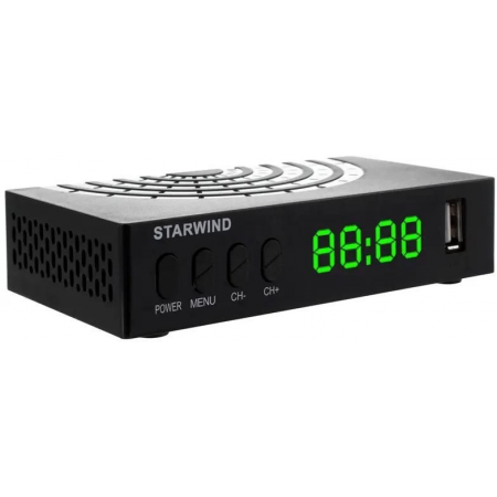 Ресивер DVB-T2 Starwind CT-220 черный, фото 