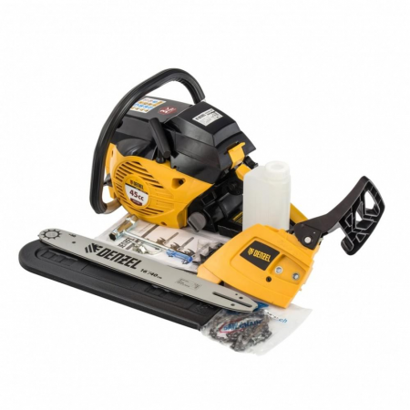 Пила цепная бензиновая DGS-4516, шина 40 см, 45см3, 3,0 л.с., шаг 3/8, паз 1,3 мм, 57 зв// Denzel, фото , изображение 2