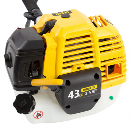 Триммер DENZEL DT 43  бензиновый 43см3 2.5 лс. неразъемная штанга состоит из 2 частей, фото , изображение 2