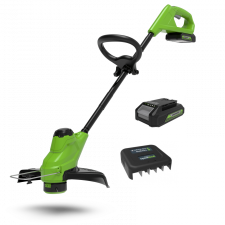 Триммер Greenworks 25см, авт., 24V, с АБ 2 А.ч. и ЗУ слайдер 2,0А [2107207SA], фото , изображение 5