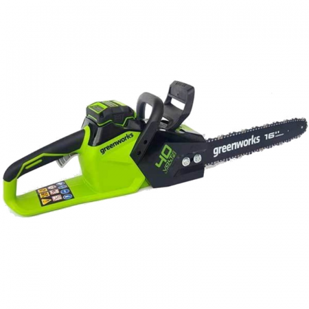 Цепная пила аккумуляторная (2005807UA) GreenWorks GD40CS18, 40V, 40 см, бесщеточная,  1,8 КВТ, с АКБ 2АЧ и ЗУ, фото , изображение 9