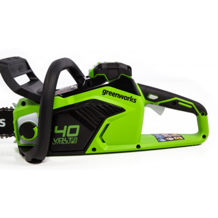 Цепная пила аккумуляторная (2005807UA) GreenWorks GD40CS18, 40V, 40 см, бесщеточная,  1,8 КВТ, с АКБ 2АЧ и ЗУ, фото , изображение 7
