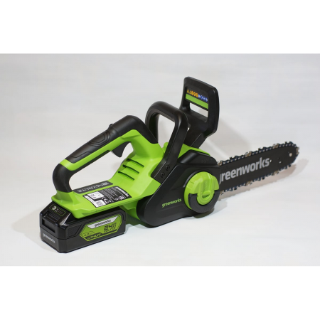 Цепная пила аккумуляторная GreenWorks G24CS25, 24 В, 25 см, без АКБ и ЗУ (2007707), фото , изображение 4