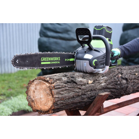 Цепная пила аккумуляторная GreenWorks GD82CS51, 82V, 51 см, бесщеточная, с 1хАКБ 5 Ач. и ЗУ (2008307UB), фото , изображение 9