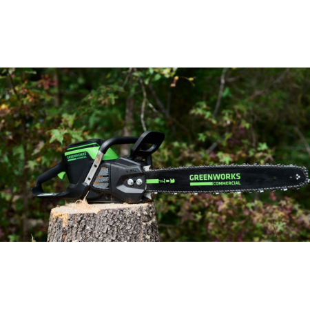 Цепная пила аккумуляторная GreenWorks GD82CS51, 82V, 51 см, бесщеточная, с 1хАКБ 5 Ач. и ЗУ (2008307UB), фото , изображение 4