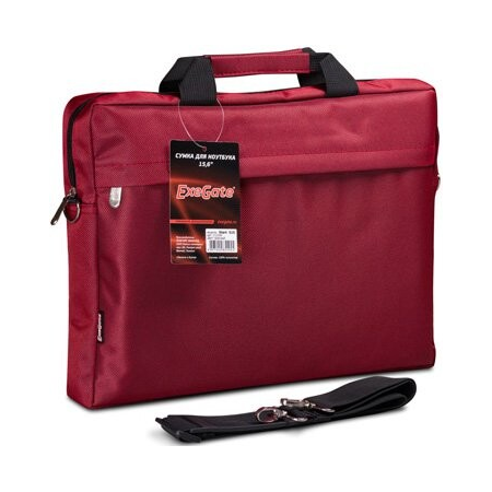 Сумка ExeGate EX212299RUS Start  S15 Red,  красная, полиэстер, для ноутбуков до 15.6, фото 