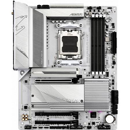 Материнская плата Gigabyte B650M A ELITE AX ICE SocketAM5 AMD B650 4xDDR5 mATX AC`97 8ch(7.1) 2.5Gg RAID+HDMI+DP, фото 