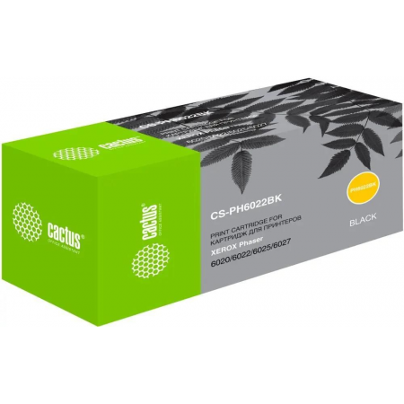 Тонер Картридж Cactus CS-PH6022BK 106R02763 черный для Xerox Phaser 6020/6022/WC6025/6027 (2000стр.), фото 