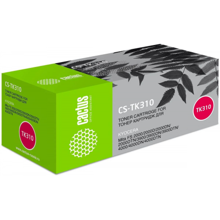 Тонер-картридж Cactus CS-TK310 для принтера Kyocera Mita FS 2000, черный, 12000 стр. (туба, 480 г.), фото 