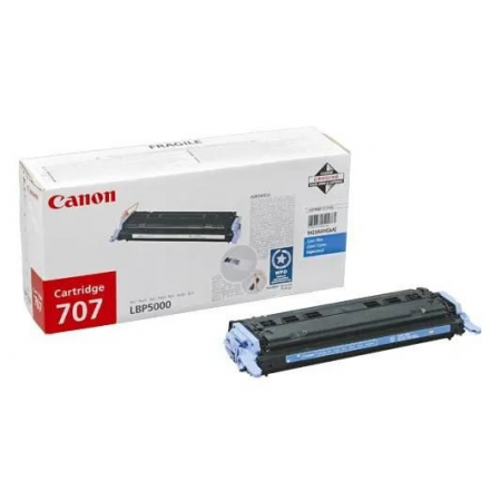 Тонер-картридж Canon 707C (9423A004) голубой, 2000 стр., для LBP 5000/5100, фото 
