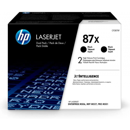 Тонер-картридж двойная упаковка HP 87X (CF287XF/CF287XD) черный для LJ M506/M501/M5272*18 000 стр.), фото 