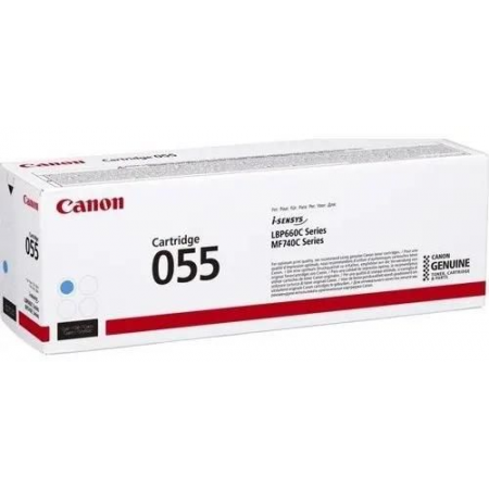 Тонер Картридж Canon 055 C 3015C002 голубой (2100стр.) для Canon MF746Cx/MF744Cdw/MF742Cdw/LBP664Cx/663Cdw, фото 