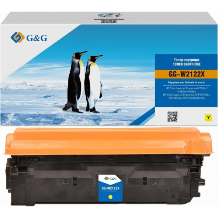 Картридж лазерный G&G 212X GG-W2122X желтый (10000стр.) для HP Color LJ M554/M555/578 Enterprise, фото 