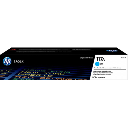 Тонер-картридж HP W2071A (HP 117A) голубой для HP Color Laser 150/170 700 страниц., фото 