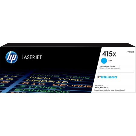 Тонер-картридж HP 415X W2031X голубой для HP HP LJ M454/MFP M479 (6000стр.), фото 