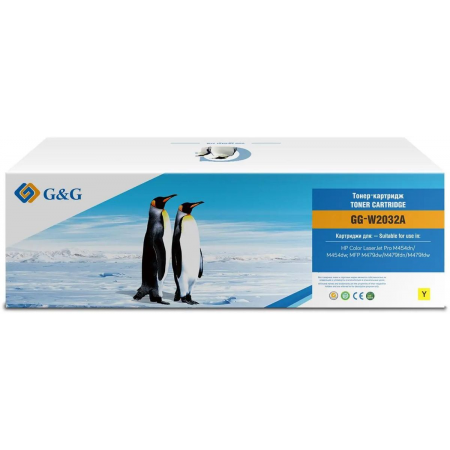 Картридж лазерный G&G GG-W2032A 415A желтый (2100стр.) для HP LJ M454/MFP M479, фото 