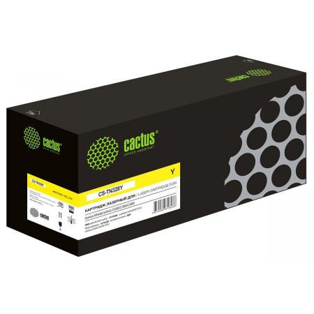 Картридж лазерный Cactus CS-TN328Y TN328Y желтый (28000стр.) для Konica Minolta bizhub C250i/C300i/C360i, фото 
