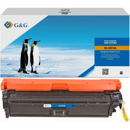 Картридж лазерный G&G GG-CE270A черный (13000стр.) для HP LJ Ent CP5525, фото 