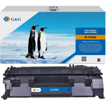 Картридж лазерный G&G GG-CF280A черный (2700стр.) для HP LJ P2035/P2055d/Pro 400 M401/MFP M425, фото 
