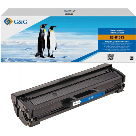 Картридж лазерный G&G GG-D101S черный (1500стр.) для Samsung Samsung ML-2160/ML-2161/ML-2165W/ML-2162/ML-2165/ML-2166/ML-2168/ML-2164/ML-2164W/ML-2167/ML-2168W;SCX-3400/SCX-3405/SCX-3405W/SCX-3405FW/SCX-3407/SCX-3400F/SCX-3405F/SCX-3405FW;SF-760P, фото 