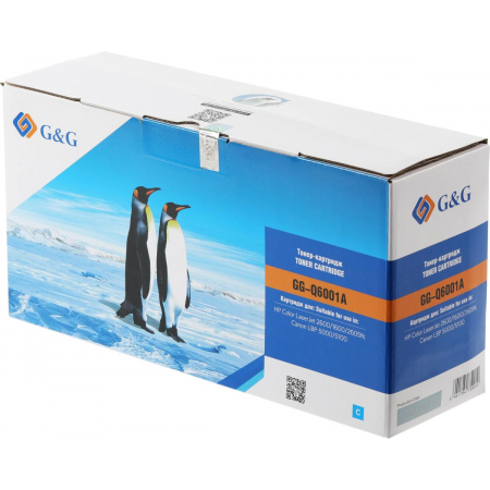 Картридж лазерный G&G GG-Q6001A голубой (2000стр.) для HP CLJ 1600/2600N/M1015/M1017, фото 