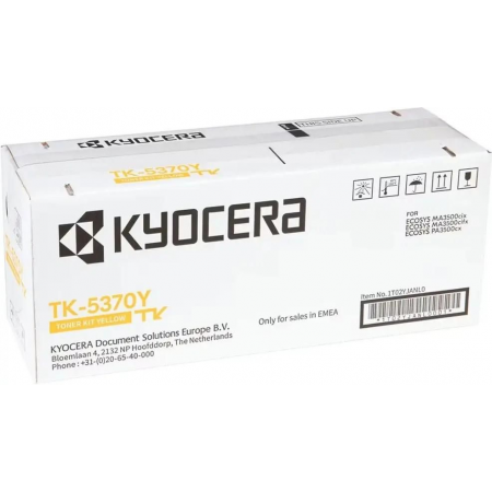 Картридж лазерный Kyocera TK-5370Y 1T02YJANL0 желтый (5000стр.) для Kyocera PA3500cx/MA3500cix/MA3500cifx, фото 