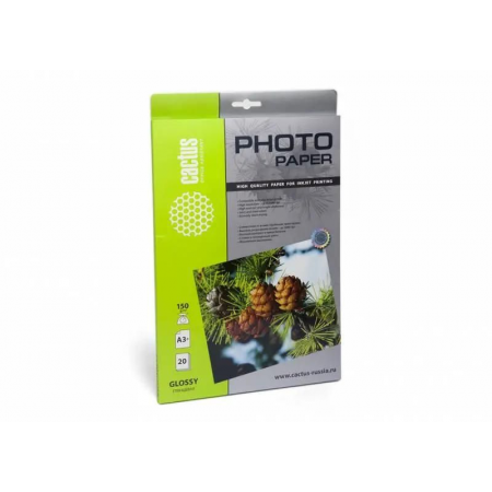 Фотобумага Cactus CS-GA315020 глянцевая А3+ (329x483) 150 г/м2 20 листов, фото 