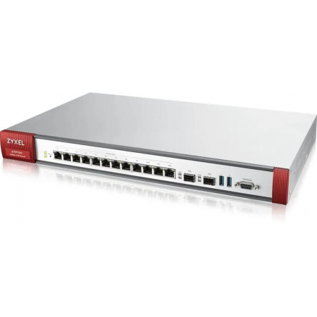 Межсетевой экран Zyxel ZyWALL ATP700, Rack, 12 конфигурируемых (LAN/WAN) портов GE, 2xSFP, 2xUSB3.0, AP Controller (8/264), Device HA Pro, Sandbox и Botnet Filter, с подпиской Gold на 1 год (полный UT, фото 