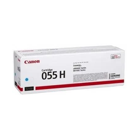 Тонер Картридж Canon 055 H C 3019C002 голубой (5900стр.) для Canon MF645Cx/MF643Cdw/MF641Cw/LBP623Cdw/621Cw, фото 