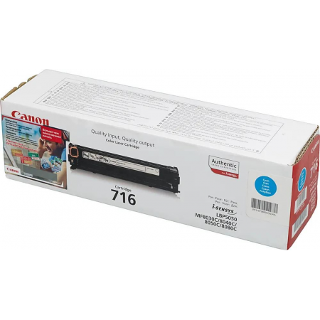 Тонер-картридж Canon Cartridge 716C (1979B002) голубой, 1500 стр., для LBP5050/5050N, фото 